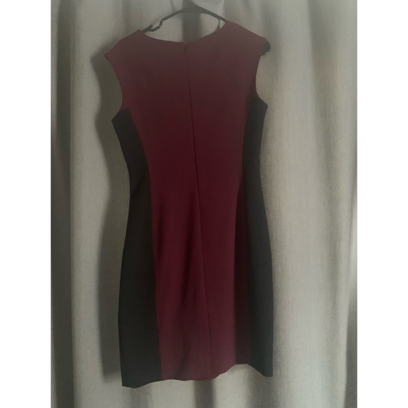 Purple dress with black symmetrical detailing - Picture 2 of 2